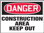 Danger - Construction Zone Label 