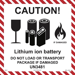 UN3481 Shipping Label Load Transport | HCL Label